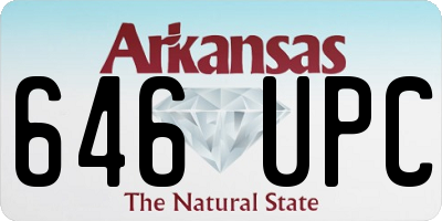 AR license plate 646UPC