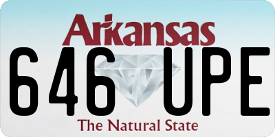 AR license plate 646UPE