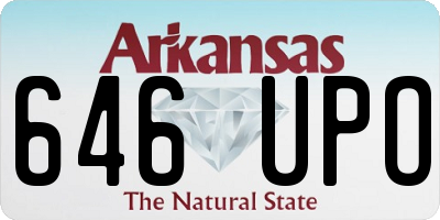 AR license plate 646UPO