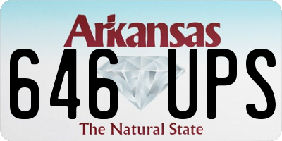 AR license plate 646UPS