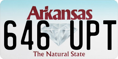 AR license plate 646UPT