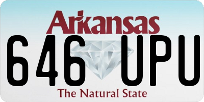 AR license plate 646UPU