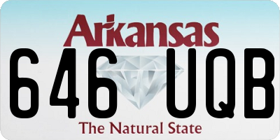 AR license plate 646UQB
