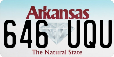 AR license plate 646UQU