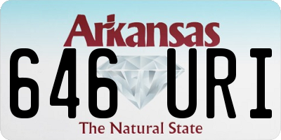 AR license plate 646URI