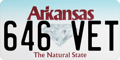 AR license plate 646VET