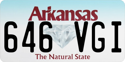 AR license plate 646VGI