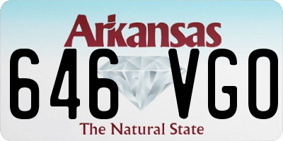 AR license plate 646VGO