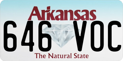 AR license plate 646VOC
