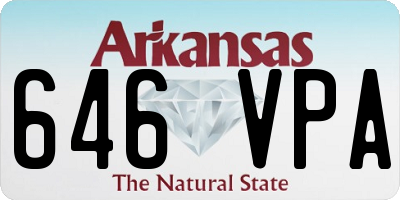 AR license plate 646VPA