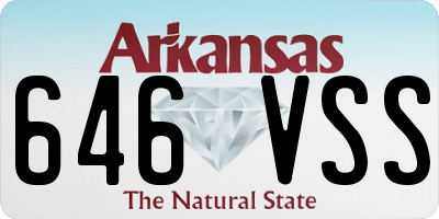 AR license plate 646VSS