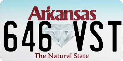 AR license plate 646VST