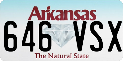 AR license plate 646VSX