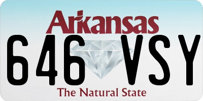 AR license plate 646VSY