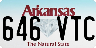 AR license plate 646VTC