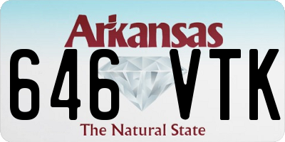 AR license plate 646VTK