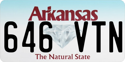 AR license plate 646VTN
