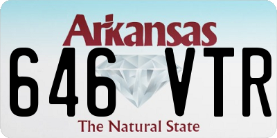 AR license plate 646VTR