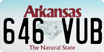 AR license plate 646VUB