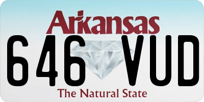 AR license plate 646VUD
