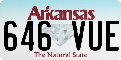 AR license plate 646VUE