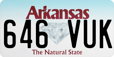AR license plate 646VUK