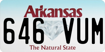 AR license plate 646VUM