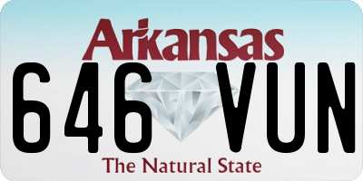 AR license plate 646VUN