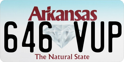 AR license plate 646VUP