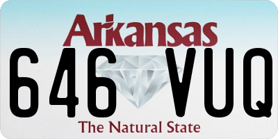 AR license plate 646VUQ