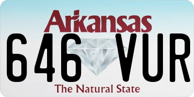 AR license plate 646VUR