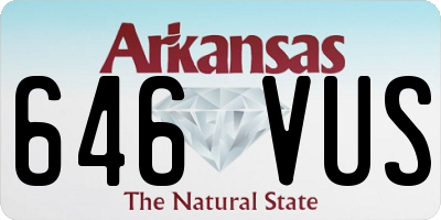 AR license plate 646VUS