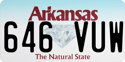 AR license plate 646VUW