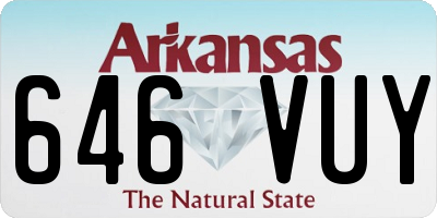 AR license plate 646VUY