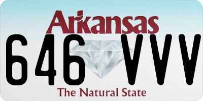 AR license plate 646VVV