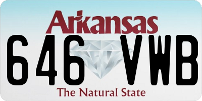AR license plate 646VWB