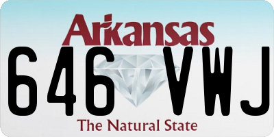 AR license plate 646VWJ