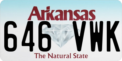AR license plate 646VWK