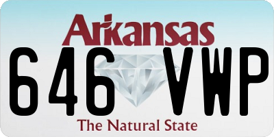 AR license plate 646VWP