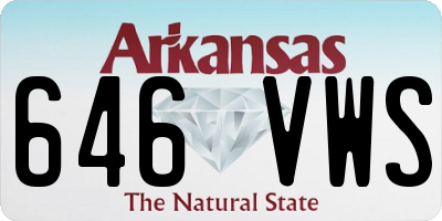AR license plate 646VWS