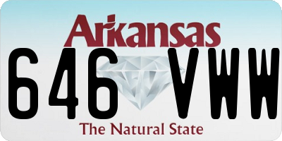 AR license plate 646VWW