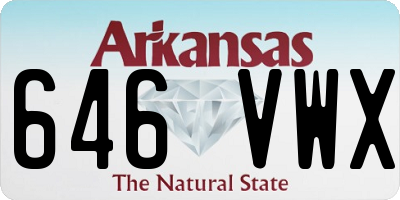 AR license plate 646VWX