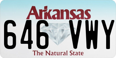 AR license plate 646VWY