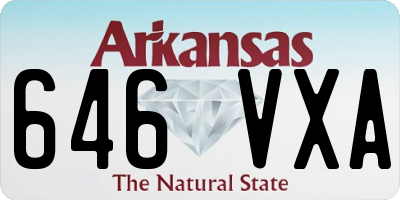 AR license plate 646VXA