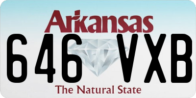 AR license plate 646VXB