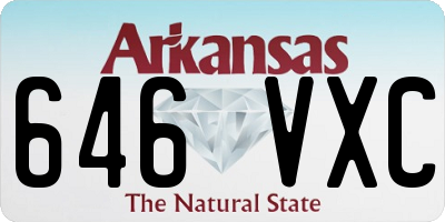 AR license plate 646VXC