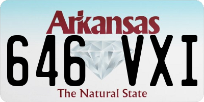 AR license plate 646VXI