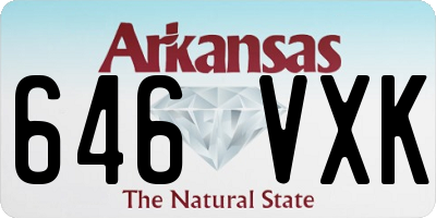 AR license plate 646VXK