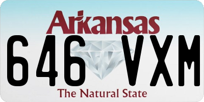 AR license plate 646VXM