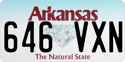 AR license plate 646VXN